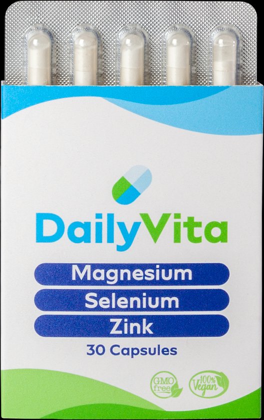 DailyVita Magnesium + Selenium + Zink 20 mg Zink 30 vegan capsules