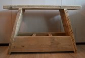 Steigerhouten (hal)bankje - Gebruikt hout - 70x19,5x47 cm - Met opbergvak