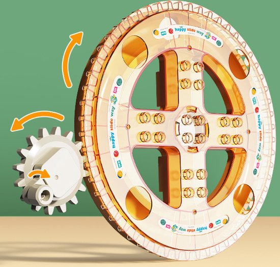 Thumbnail van een extra afbeelding van het spel Knikkerbaan 322 delig met Eektronische Motor en Bouwplaat- Zonstad - Mijn Eerste Knikkerbaan Creaties - Baanelementenset - Bouwblokken Voordeelverpakking - Bouwstenen compatibel met Duplo - Grote Bouwstenen