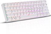 RK61 Gaming Keyboard Wit - RGB Verlichting - Mechanisch Gaming Toetsenbord 60% - Draadloos Bluetooth / Dual mode Usb c - Qwerty - Red Switches - Plug & Play