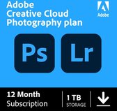 Adobe Creative Cloud Photography Plan - 1 Apparaat - 1 Jaar - 1TB Cloudopslag - Nederlands / Engels - Windows / Mac Download