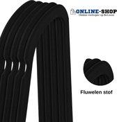 Online-Shop - Set van 20 kledinghangers - Fluwelen kledinghangers - Zwart fluwelen hanger - kledinghangers - kledinghangers zwart - kledinghangers anti slip - kledinghangers fluwee