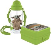 Star Wars  The Mandolarian  - broodtrommel / lunchbox - drinkbeker / 500ml - lunchset -Yoda