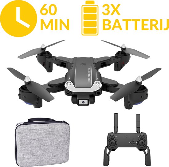 Killerbee X5 Drone - Quad Drone met camera voor buiten en binnen met optical flow - Drone voor kinderen en volwassenen - Ultra fly more combo met 60 minuten vliegtijd - inclusief gratis cursus- inclusief luxe opbergtas en 3 accu's.