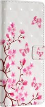 Apple iPhone 12 Hoesje - Mobigear - Design Serie - Kunstlederen Bookcase - Blossom - Hoesje Geschikt Voor Apple iPhone 12