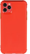 Apple iPhone 12 Hoesje - Mobigear - Cushion Serie - TPU Backcover - Rood - Hoesje Geschikt Voor Apple iPhone 12