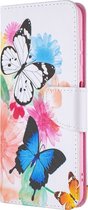 Nokia G10 Hoesje - Mobigear - Design Serie - Kunstlederen Bookcase - Butterfly - Hoesje Geschikt Voor Nokia G10