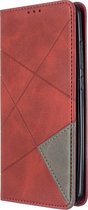 Xiaomi Redmi 8 Hoesje - Mobigear - Rhombus Slim Serie - Kunstlederen Bookcase - Rood - Hoesje Geschikt Voor Xiaomi Redmi 8