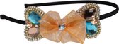 Jessidress® Luxe Dames Diademen met Strass Feestelijke Diadeem Dames Haarband - Oranje