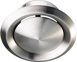Vents afzuigventiel 125 mm - RVS - Toe- en afvoer - Verstelbaar