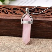 Collier quartz rose - pierre naturelle - quartz rose - cadeau saint valentin pour elle - saint valentin - collier - pendentif - pierre naturelle - wicca