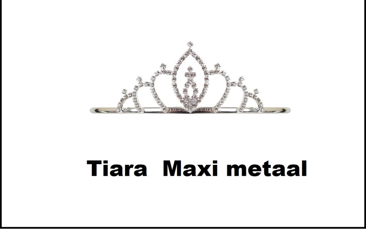 Hij rechter ontploffing Tiara Strass Maxi metaal - Prinses kroon metaal carnaval Maxima koningin |  bol.com