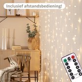 Xmas kerstverlichting gordijn – Lichtgordijn kerst – Kerstverlichting raam – Led gordijn warm licht – 3 maten