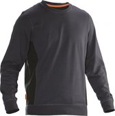 Jobman 5402 Sweatshirt ronde hals - Maat M - Grijs/Zwart