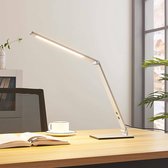 Lucande - LED bureaulamp- met dimmer - 1licht - aluminium - H: 39 cm - geborsteld aluminium - A+ - Inclusief lichtbron