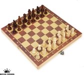 RG® Internationaal schaakbord - Schaken - Schaakspel - Schaakset - Houten schaakbord met schaakstukken - Schaakborden - Chess board - Chess - Chess set + Gratis e-book schaakcursus