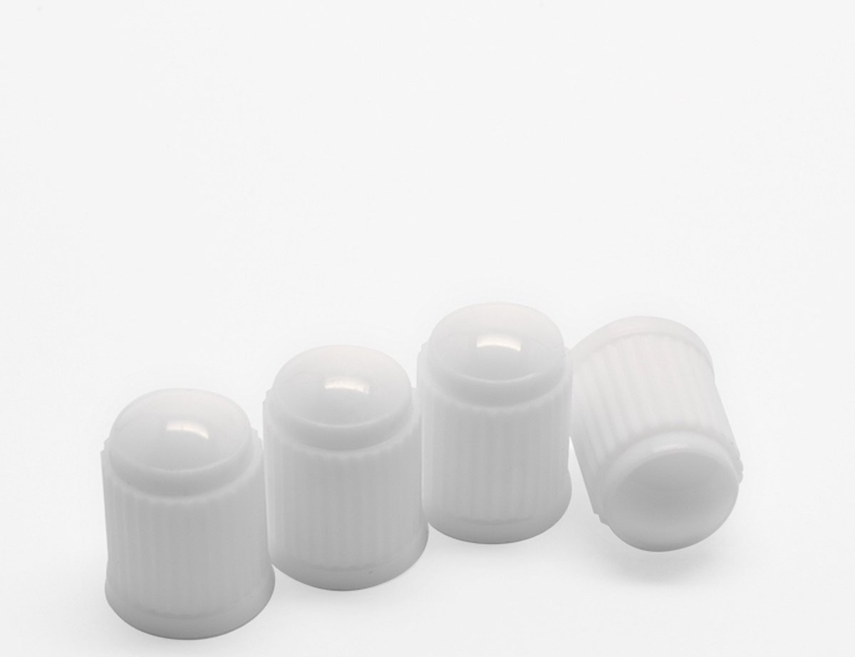 TT-products ventieldoppen kunststof wit 4 stuks