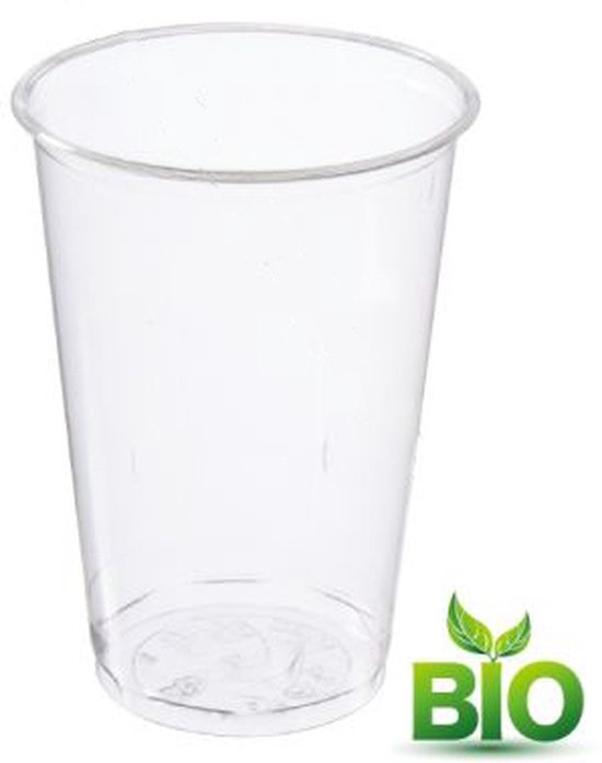 BIO Gobelets en plastique jetables - Biodégradables - Gobelet PLA 220ml  biodégradable... | bol.com