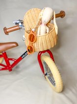 Rotan Fietsmand - Fietsmand, rugzak, schoudertas en accessoire in 1 - Kinderfiets - Kinder musthaves - Riet - Rieten stuurmandje - loopfiets - driewieler - fiets