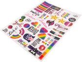 Stickervel A4 - LGBT - Lesbisch - Lesbian - Regenboog - Gay - LGBT+ - Sticker