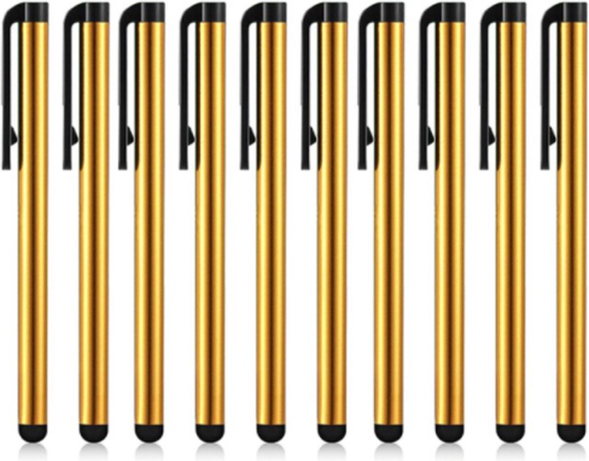 AFECTO® set van 10 stuks stylus pen | goud | voor Tablet, Smartphone en pc