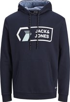Jack & Jones Sweat Hood Logan Navy (Maat: 4XL)
