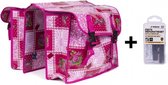 Lastpak® Dubbele Fietstassen Dames & Heren – Fietstassen Dubbel Waterdicht – Waterdichte Dubbele Fietstas - Roze - Inclusief Fiets Reparatieset