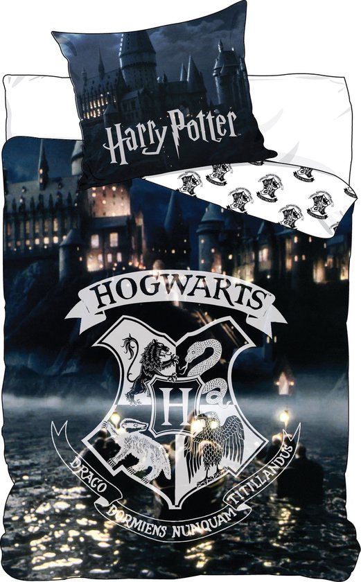 Dekbedovertrek Harry Potter Hogwarts Dark - eenpersoons 140 x 200 cm