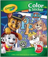 Crayola Paw Patrol Kleur en Stickerboek - Kleurplaten -Stickervellen - + 50 stickers