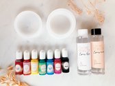 Epoxy Resin Giethars Starterspakket | DIY | Hobbypakket|  Alfabet/Cijfers mal + Mica Poeder Pigment + Glitters - inclusief giethars | inclusief giethars tools | inclusief 5 sleutel