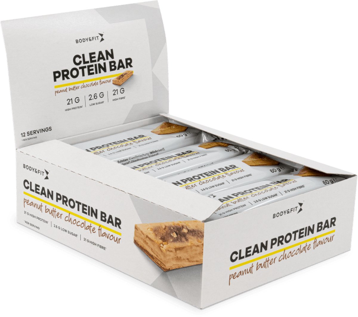 Body & Fit Clean Protein Bars Proteïne Repen / Eiwitrepen Pindakaas