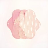 ImseVimse wasbaar maandverband - 3 stuks - Normaal/dagverband - Pink Sprinkle - Bloesem roze mix