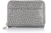 Michelle Bags and Accessories - Kleine Croco Portemonee - Licht grijs