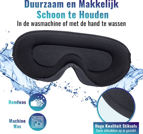 Somnifiq Slaapmasker - Luxe 3D Oogmasker - Zijde Slaapmasker - Traagschuim - 100% Verduisterend