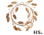 Home Society - Wreath Aurland - Kerstkrans - Krans - Goud - 27cm