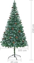 Huis en Tuin Depot Kunstkerstboom Met Led'S En Kerstballen En Dennenappels 210 Cm