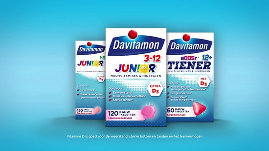 Davitamon Junior vitaminen 1-3 jaar - multivitamine kinderen - 150  smelttabletjes -... | bol