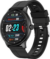 Tijdspeeltgeenrol smartwatch Z2 ZWART - Stappenteller - Hartslagmeter - Bloeddrukmeter - Bluetooth - Waterdicht - Gezond - Fitness - 2021 model -