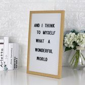 Letterbord - 160+ letters, cijfers en emoticons - Hout - Wit