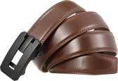 Camel lederen riem zonder gaatjes met automatische gesp voor heren ( Model N341 )