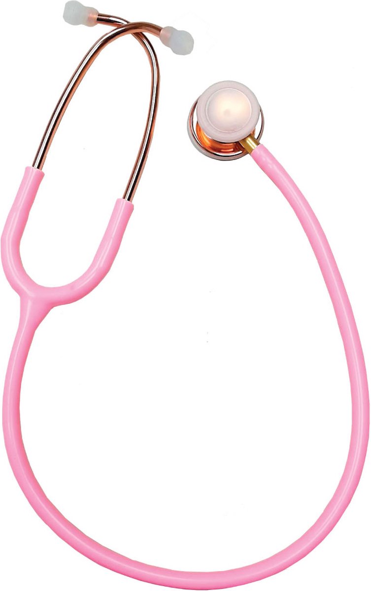 Stethoscoop Medisch Professional Line met Opberghoes - Pink Gold Edition Roze - Dubbelzijdig - Medisch - Roestvrij Stalen - MDR Gecertificeerd - Verpleegkundige Accessoires - Verpleegkundige Cadeau