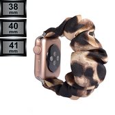 RipaWare Elastisch Scrunchie Watch bandje - Voor Apple geschikt - Textiel - 38, 40, 41mm - panter grof
