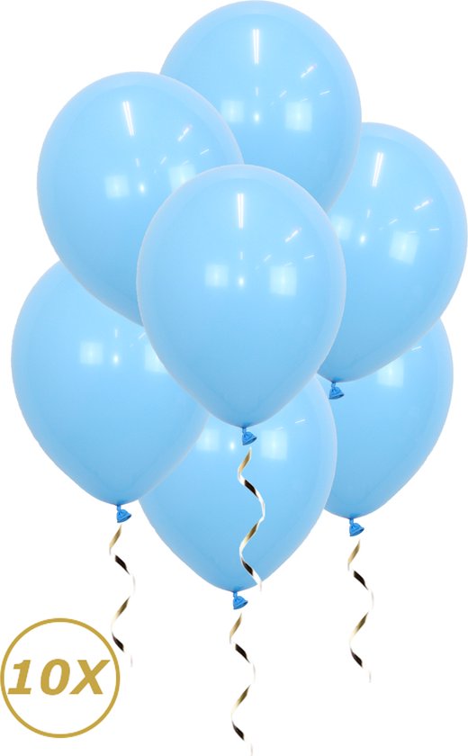 Blauwe Helium Ballonnen Gender Reveal Versiering Feest Versiering Ballon Geboorte Licht Blauw Decoratie - 10 Stuks