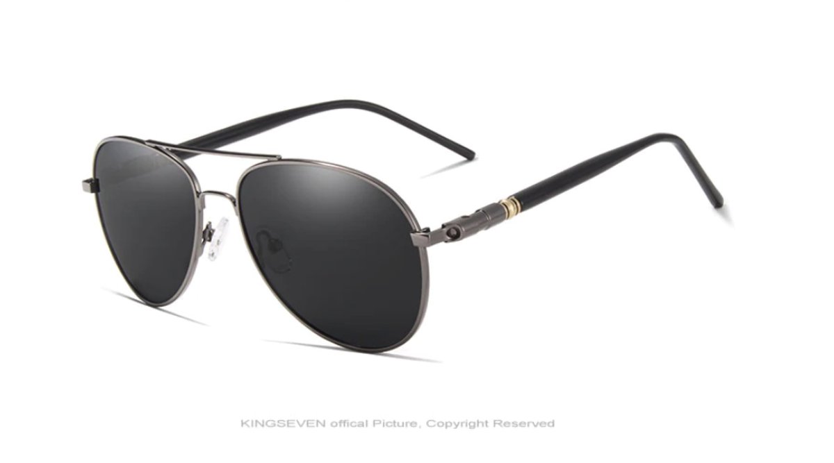 Kingseven piloten zonnebril - UV400 - Gepolariseerd - Grijs - Blackstar - K709