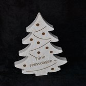 Houten kerstboom 21cm - Kerstdecoratie - Fijne feestdagen - Van Aaken Design - Berken multiplex