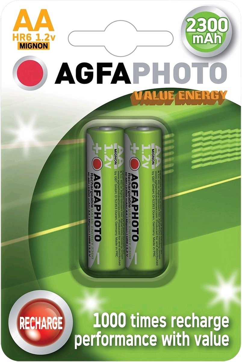 AgfaPhoto AA Oplaadbare Batterijen