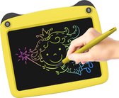 LCD Tekentablet kinderen - 19 x 22cm - Tekenbord kinderen - 8.5mm dik - Alternatief magnetisch tekenbord - Geel