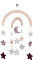 Houten baby mobiel - mobiel - baby - Mauve