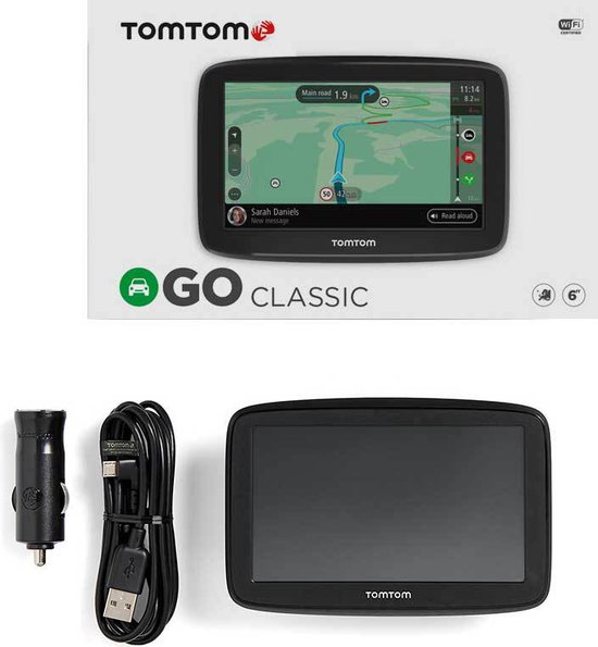 TOMTOM GO Classic 6" - Europa met 2,4 A. autolader