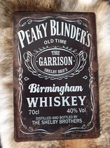 Metalen wandbord, Peaky Blinders, Reclame bord, 20 x 30 cm Zwart